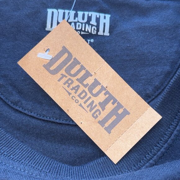 Duluth Trading Co Longtail T Shirt Mens 3XL Navy Cotton Crew Neck Short Sleeve - Picture 5 of 5